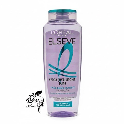 شامپو لورآل السیو مدل Hydra Hyaluronic Pure بنفش برای موهای چرب و ساقه خشک